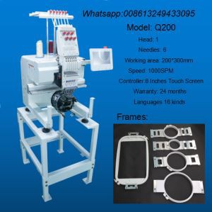 नई WONYO 6 सुई सिलाई कढ़ाई मशीन Q200