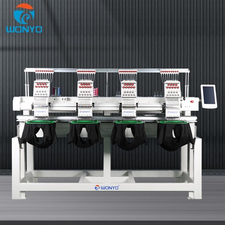 1000RPM हाई स्पीड 4 हेड 12 सुई कंप्यूटर ताजिमा कढ़ाई मशीन की कीमत 400 * 450 मिमी